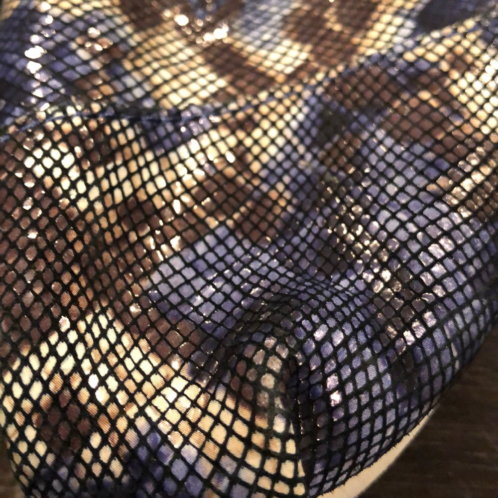 TOMS SHOES BLUE & BROWN SNAKE LEATHER CLASSIC - Picture 7 of 8